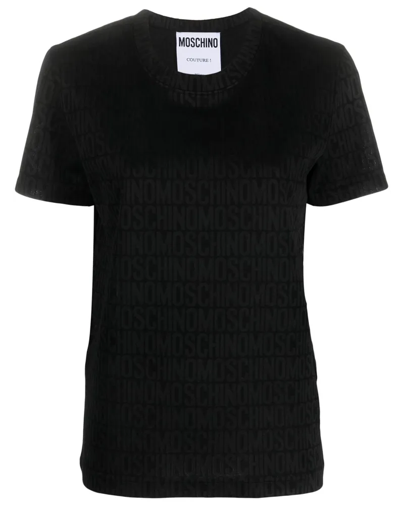 Moschino T-Shirt mit Logo-Print Schwarz