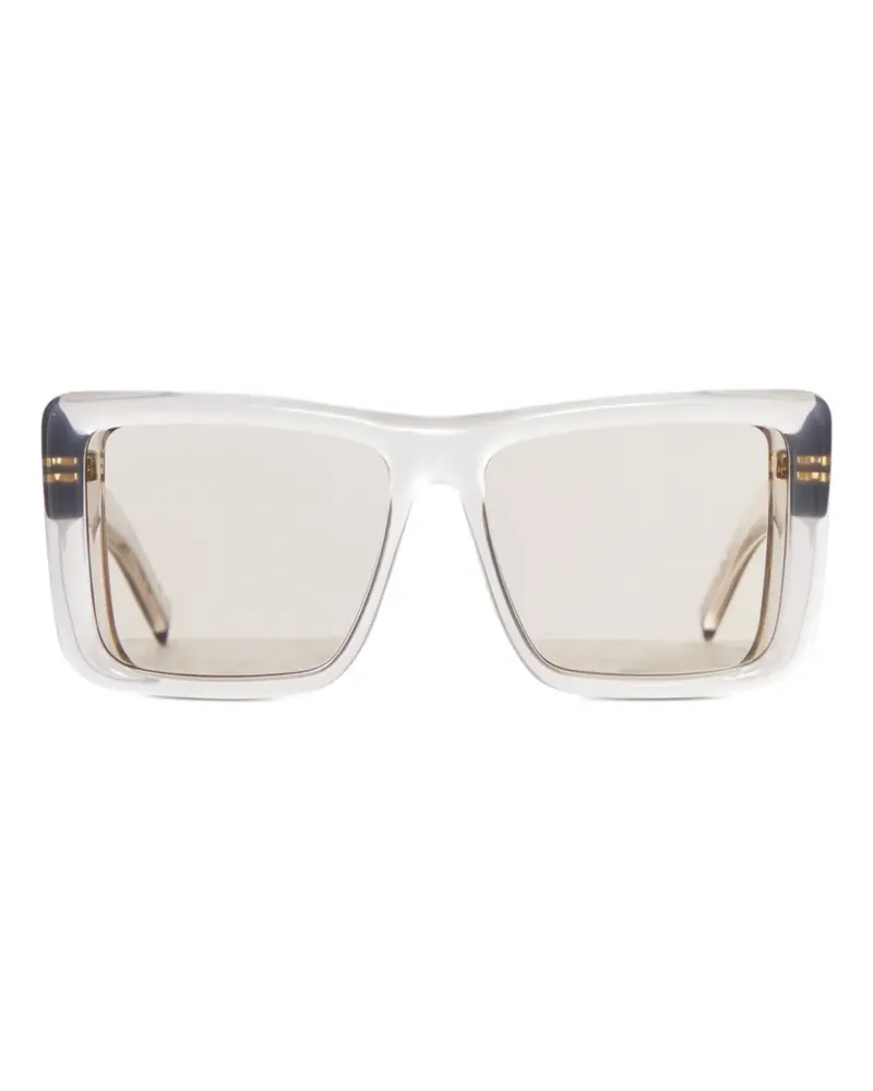 Saint Laurent Sonnenbrille mit eckigem Gestell - Weiß Weiß