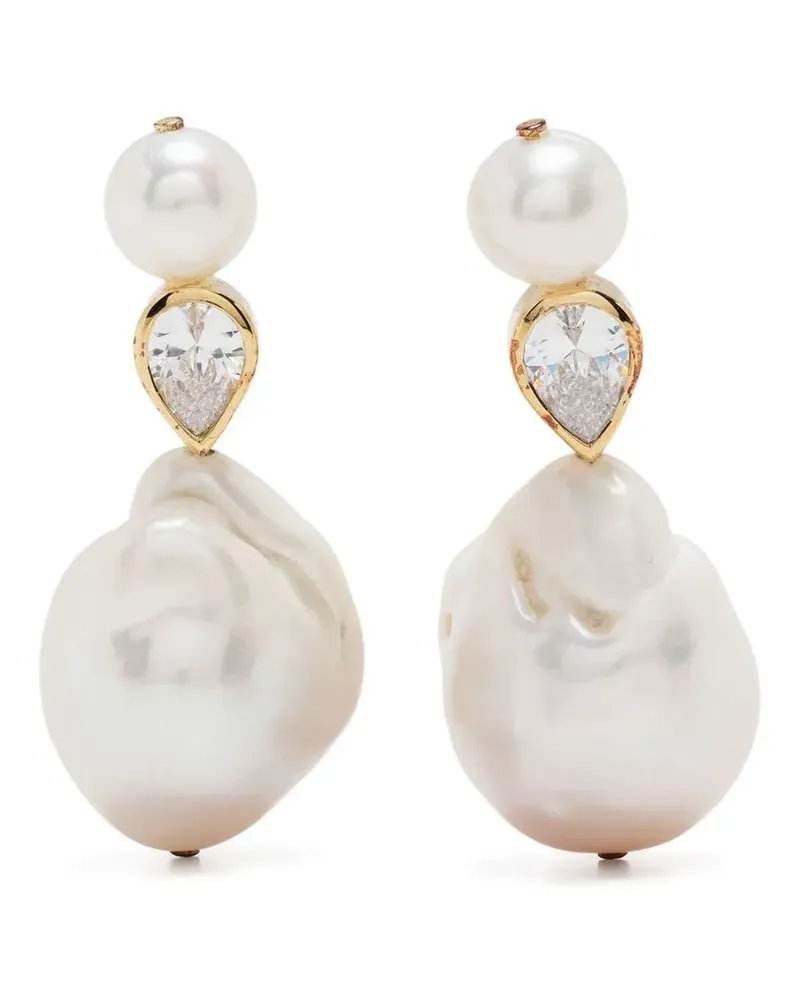 Completedworks Pulp pearl drop earrings - Weiß Weiß