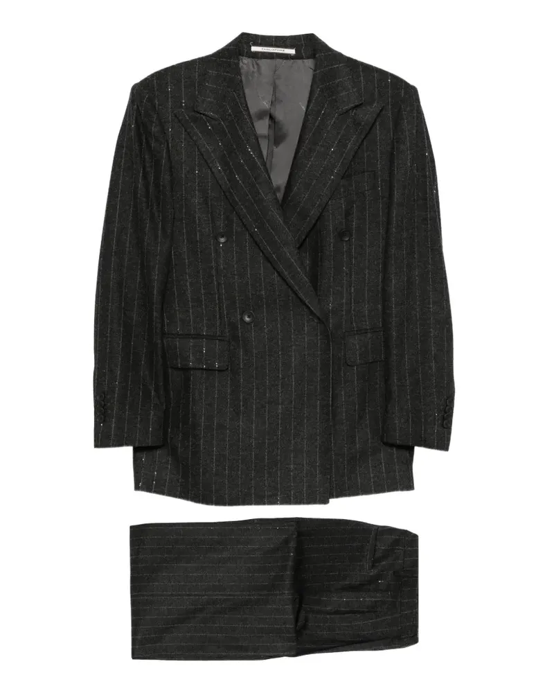 Tagliatore T-Angie Anzug mit Pailletten - Grau Grau