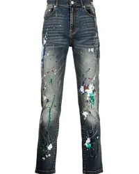 God's Masterful Children Artist Jeans mit Farbspritzern Blau