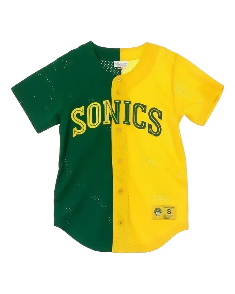 Mitchell & Ness NBA "Seattle Supersonics" Hemd mit Mesh-Knöpfen - Grün Grün
