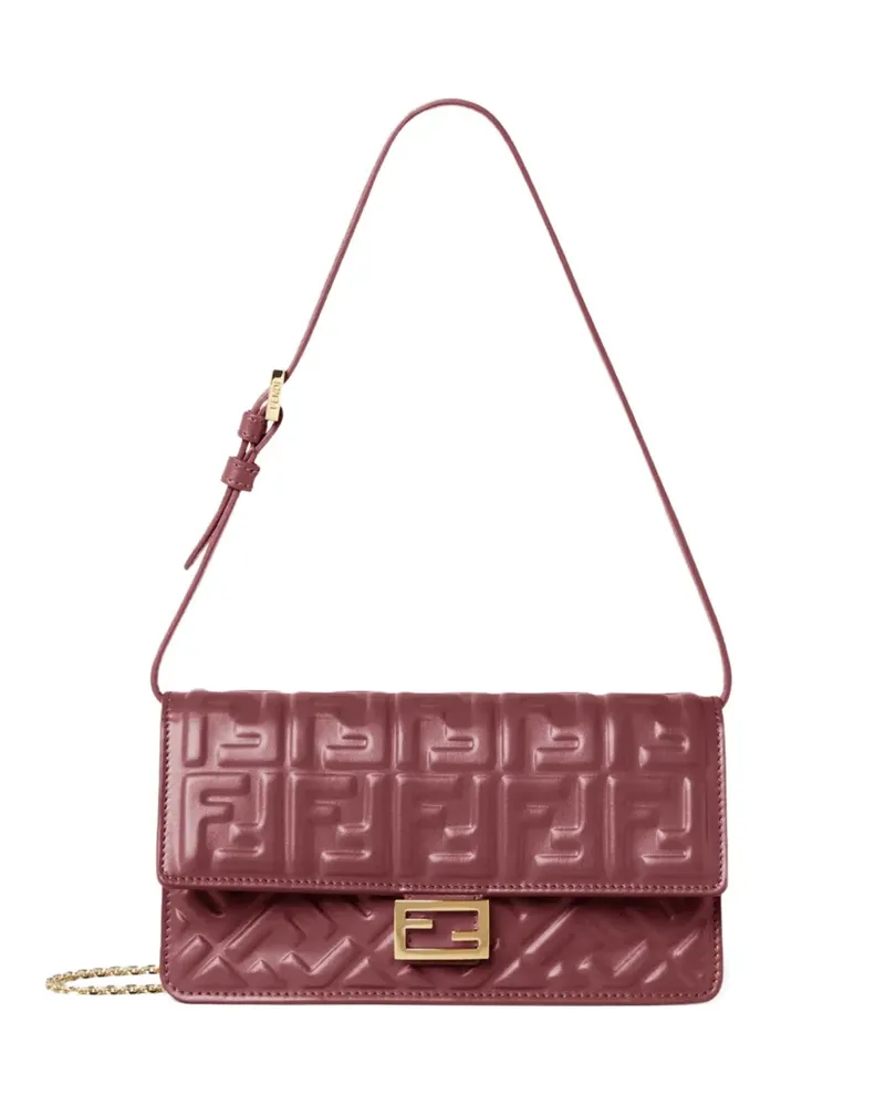 Fendi Handtasche mit FF-Prägung - Rosa Rosa