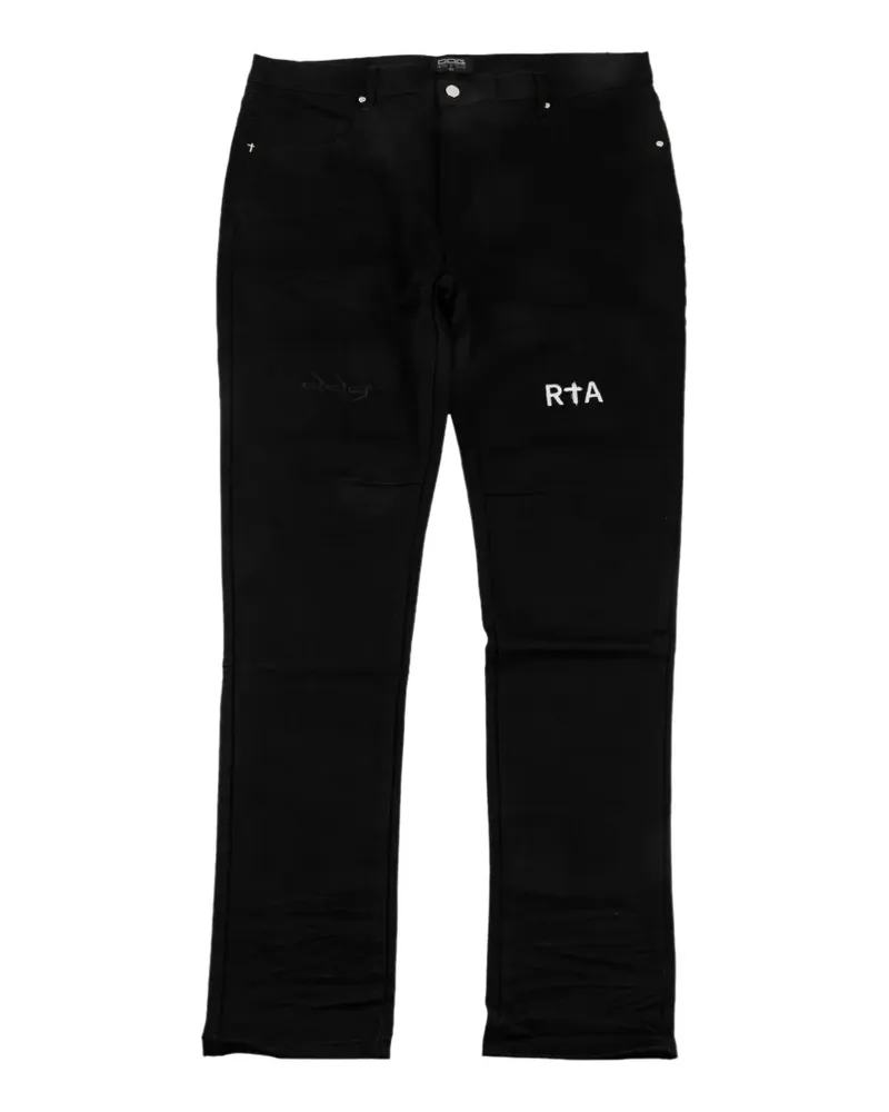 RTA x DDG logo-print jeans - Schwarz Schwarz