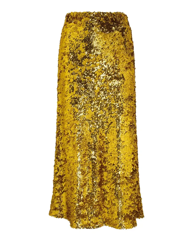Roberto Cavalli sequin-embellishment midi skirt - Gelb Gelb