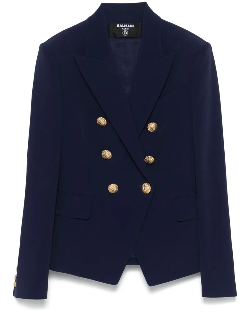 Balmain Krepp-Blazer - Blau Blau