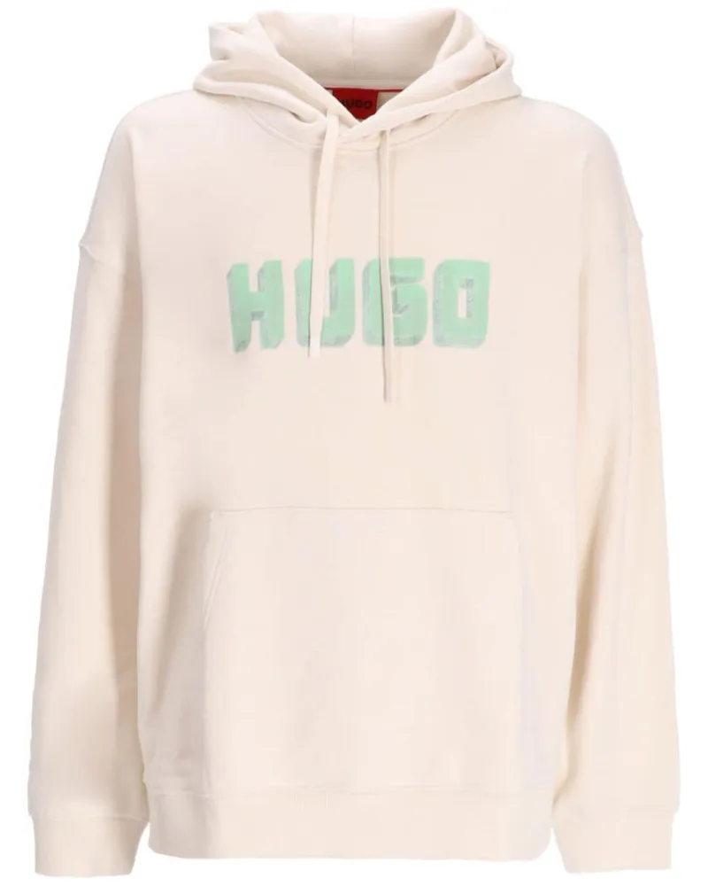 HUGO BOSS Hoodie mit Logo-Print - Nude Nude
