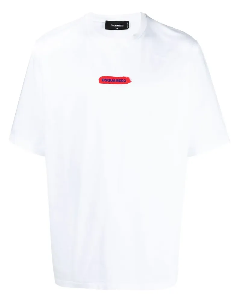 Dsquared2 T-Shirt mit Logo-Print - Weiß Weiß