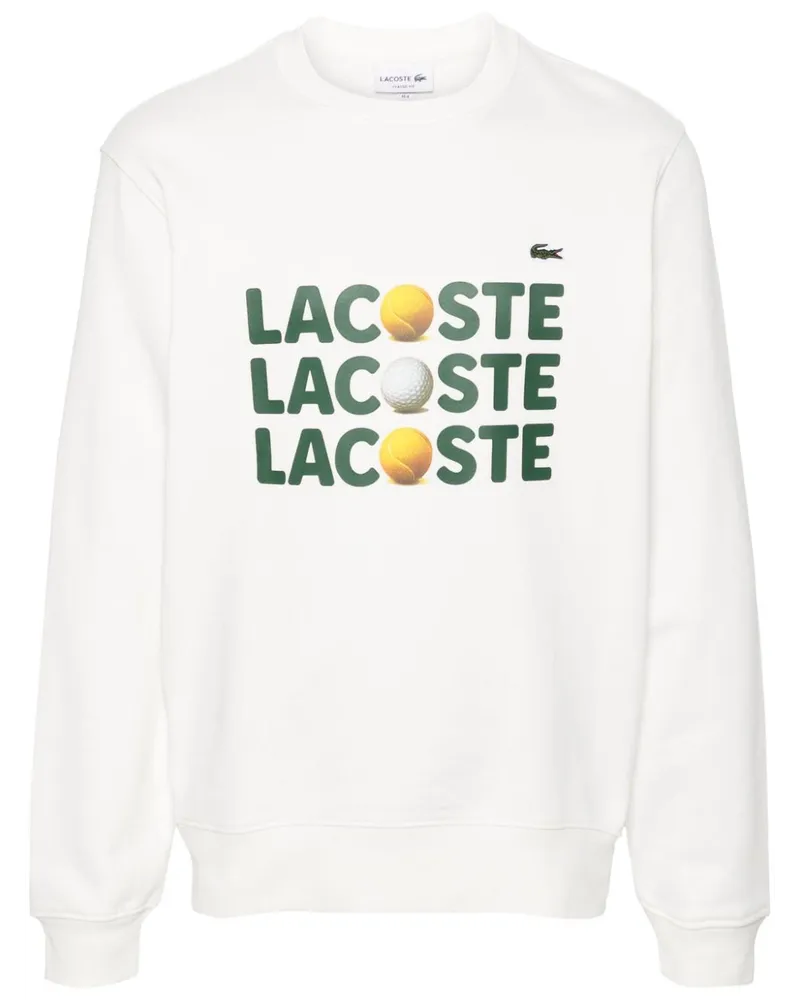 Lacoste Sweatshirt mit Logo-Print - Weiß Weiß