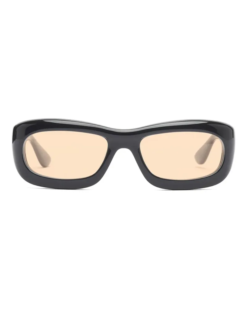 Port Tanger Ghaib Sonnenbrille mit eckigem Gestell - Schwarz Schwarz