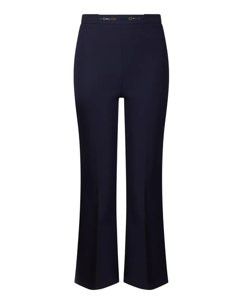 Elisabetta Franchi horsebit-detail flared trousers - Blau Blau