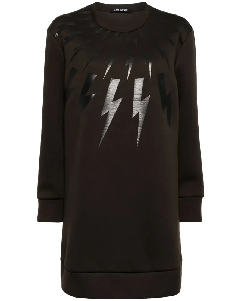 Neil Barrett Minikleid mit Print - Braun Braun