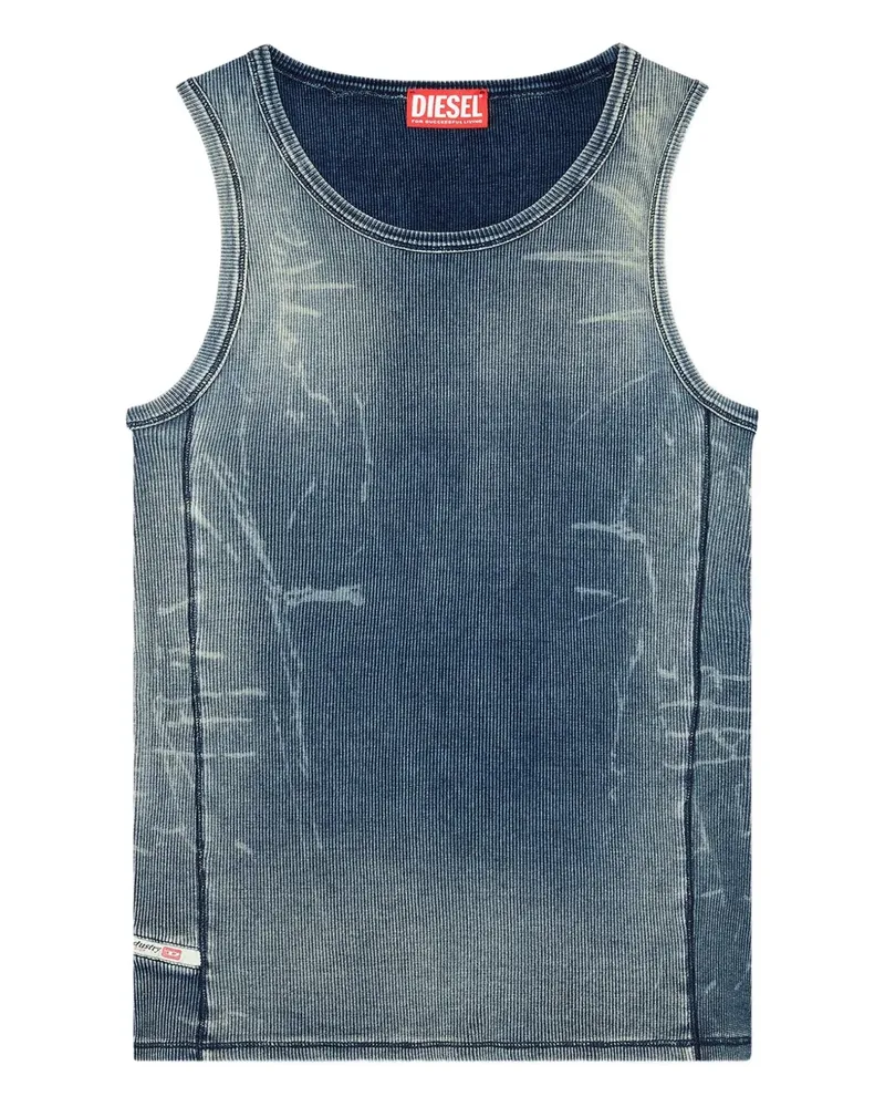 Diesel Geripptes Strickoberteil - Blau Blau