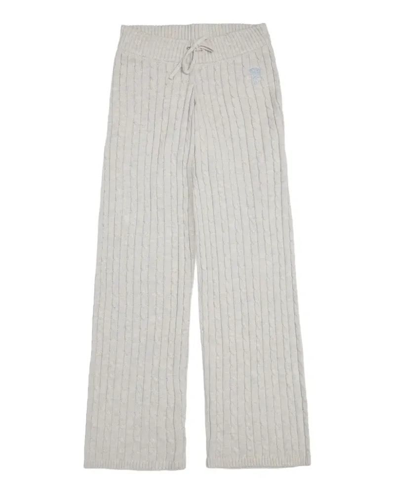 Juicy Couture cable-knit straight-leg trousers - Nude Nude