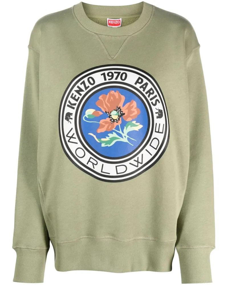 Kenzo Sweatshirt mit grafischem Print - Grün Grün