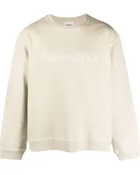 Nanushka Sweatshirt mit Logo-Stickerei Nude