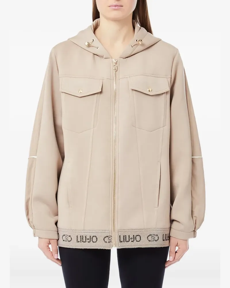 Liu Jo Kapuzenjacke mit aufgesetzter Tasche - Nude Nude