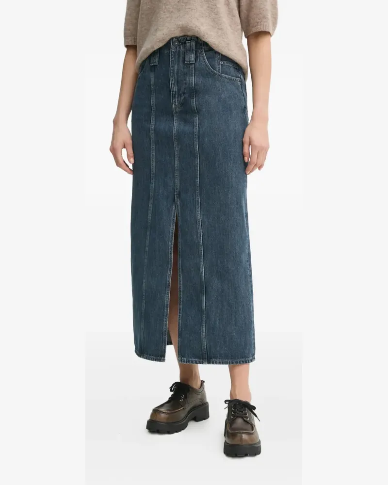 G-STAR RAW front-slit midi skirt - Blau Blau