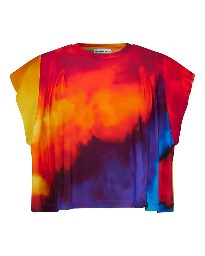 Paco Rabanne T-Shirt mit Batikmuster - Gelb Gelb