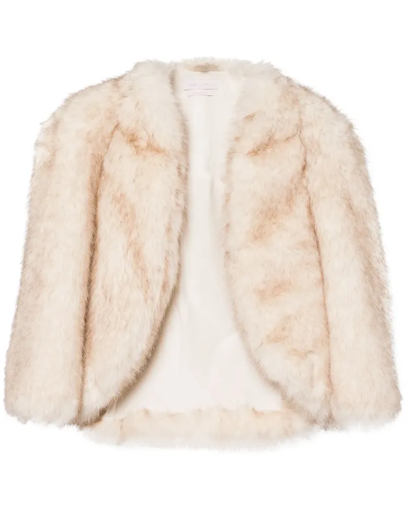 Saiid Kobeisy Cropped-Jacke aus Faux Fur - Nude Nude