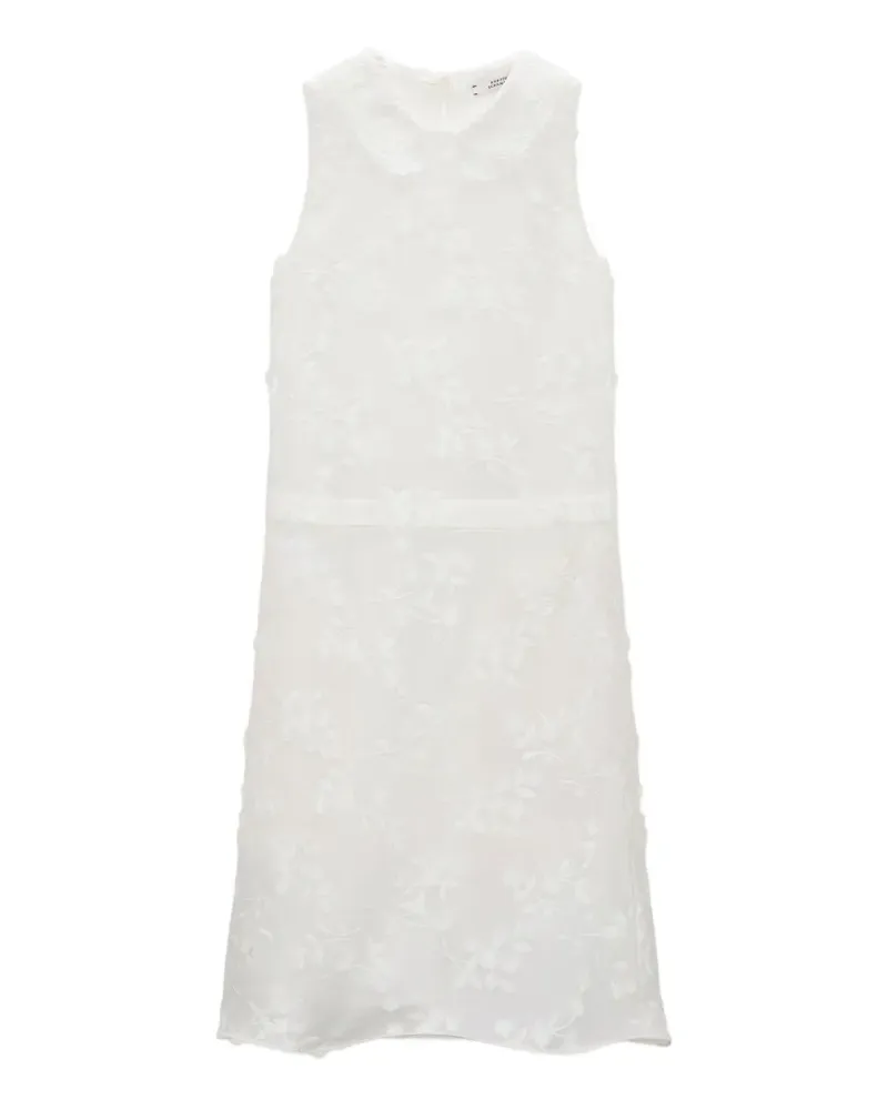 Dorothee Schumacher mini Light Volumes floral-embroidered sleeveless dress - Weiß Weiß