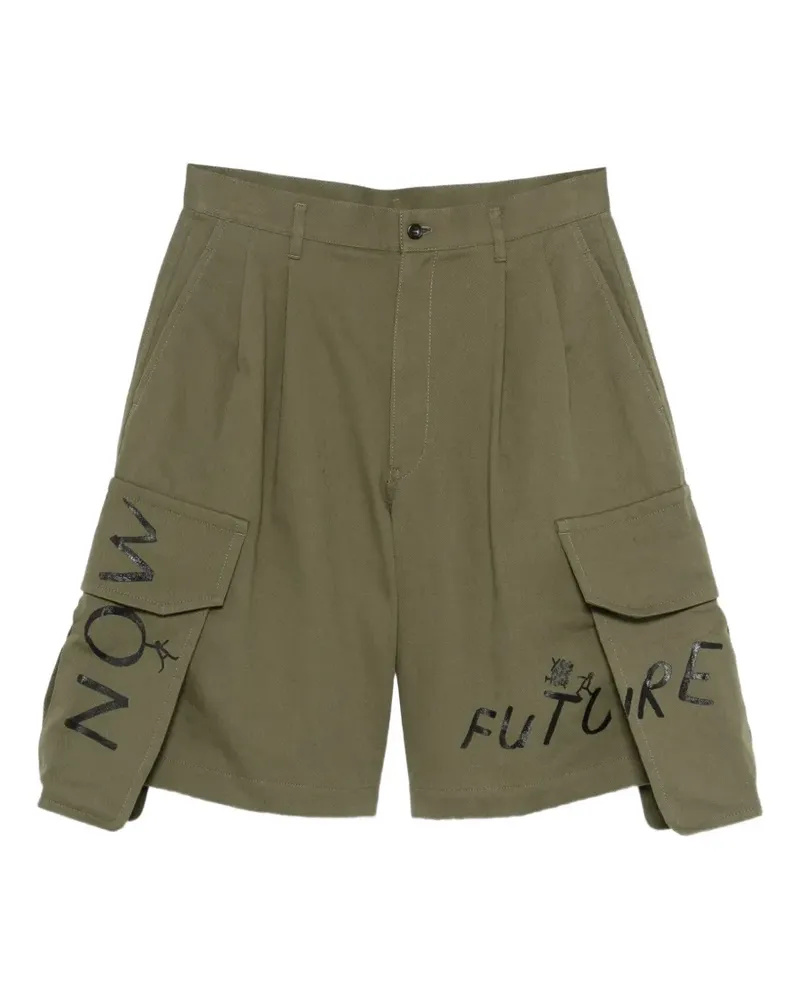 Comme des Garçons printed-details cargo shorts - Grün Grün