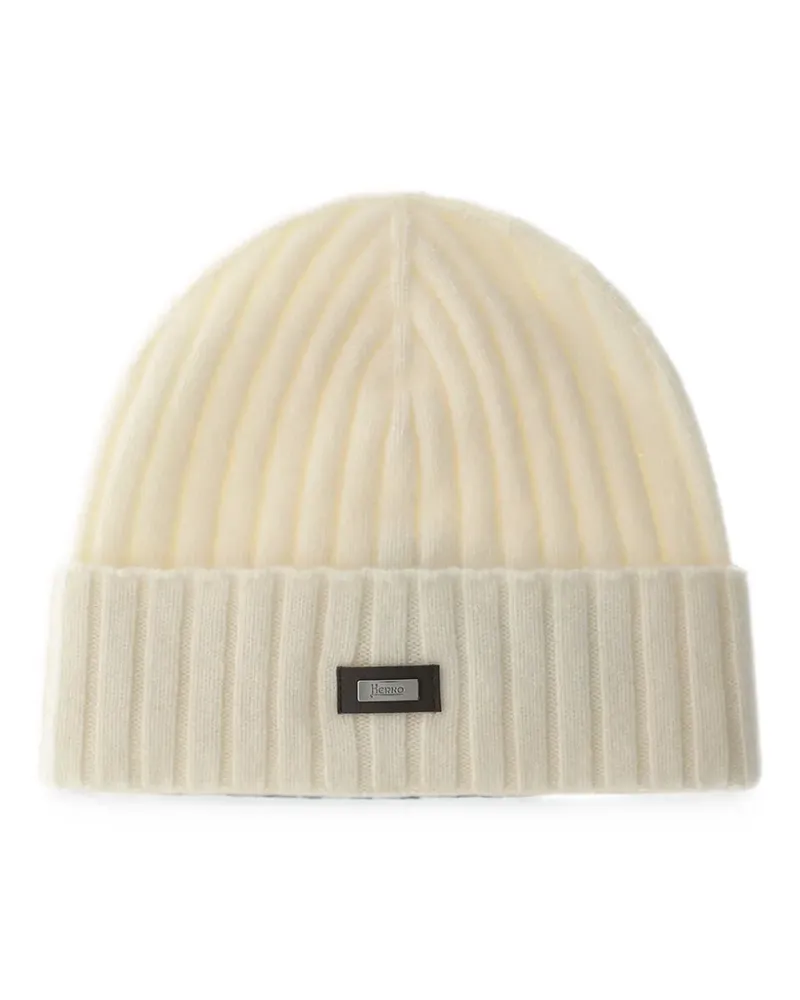Herno Gerippte Beanie aus Kaschmir - Nude Nude