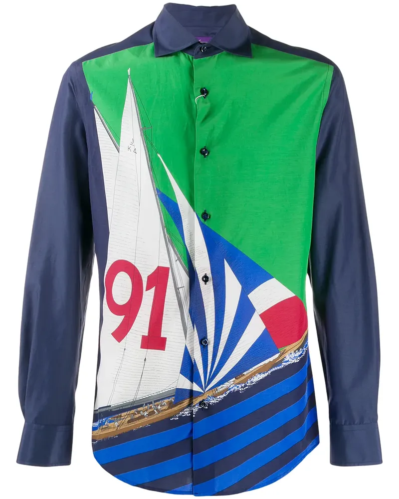 Ralph Lauren Hemd mit Segelboot-Print - Blau Blau