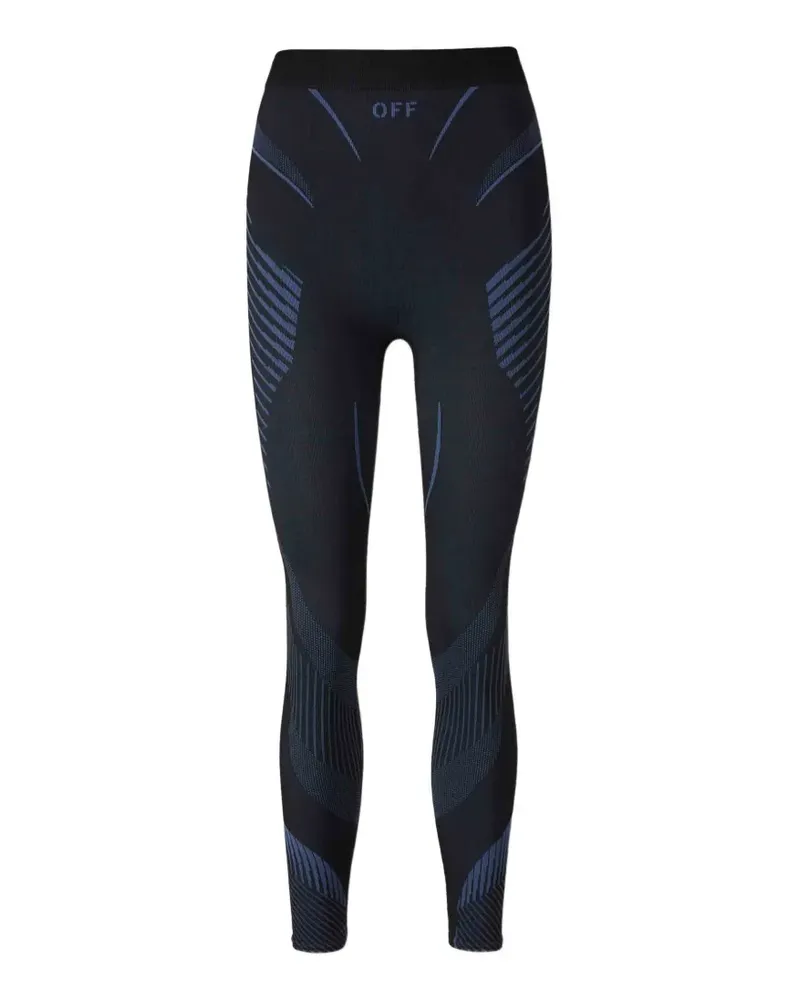 OFF-WHITE logo-print leggings - Schwarz Schwarz
