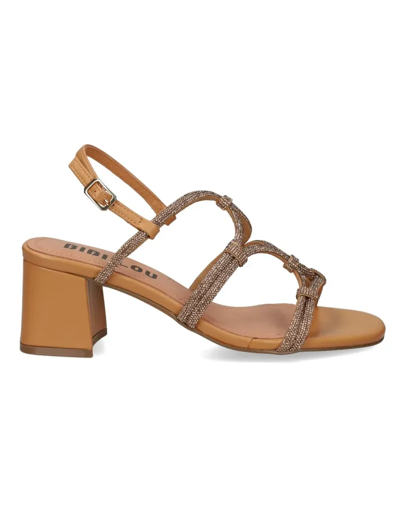 Bibi Lou Quail crystal-embellished multi-strap sandals - Nude Nude