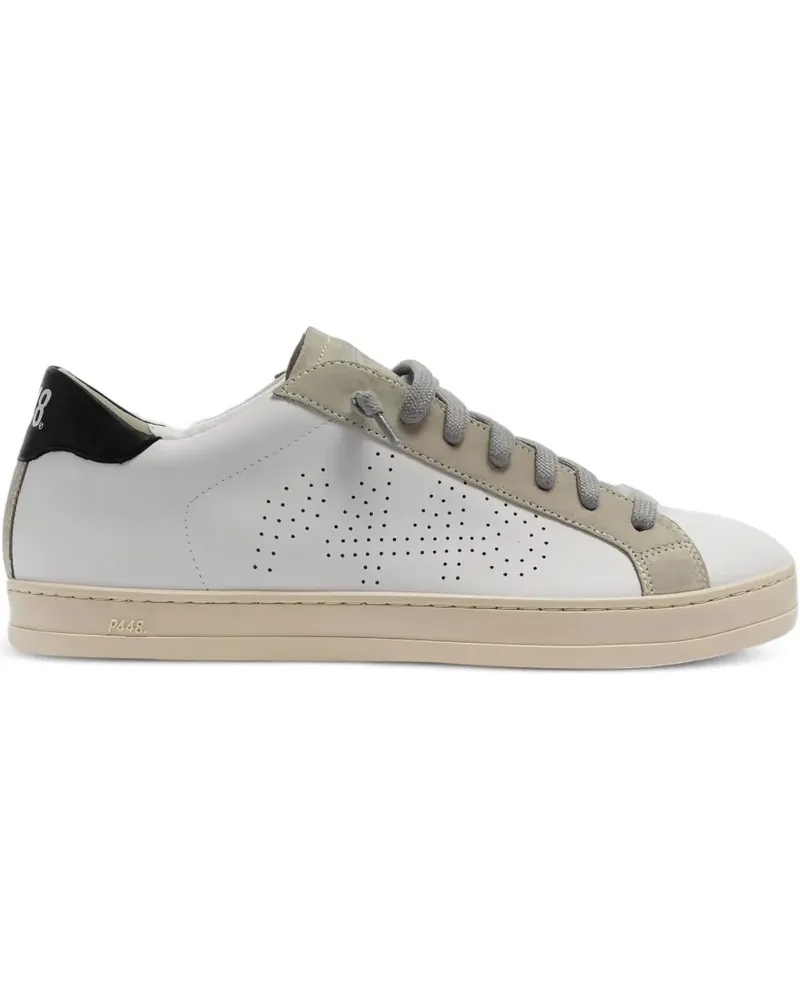 P448 Sneakers mit perforiertem Logo - Weiß Weiß