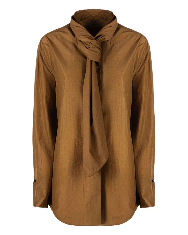 Alberta Ferretti Hemd mit abgerundetem Saum - Braun Braun