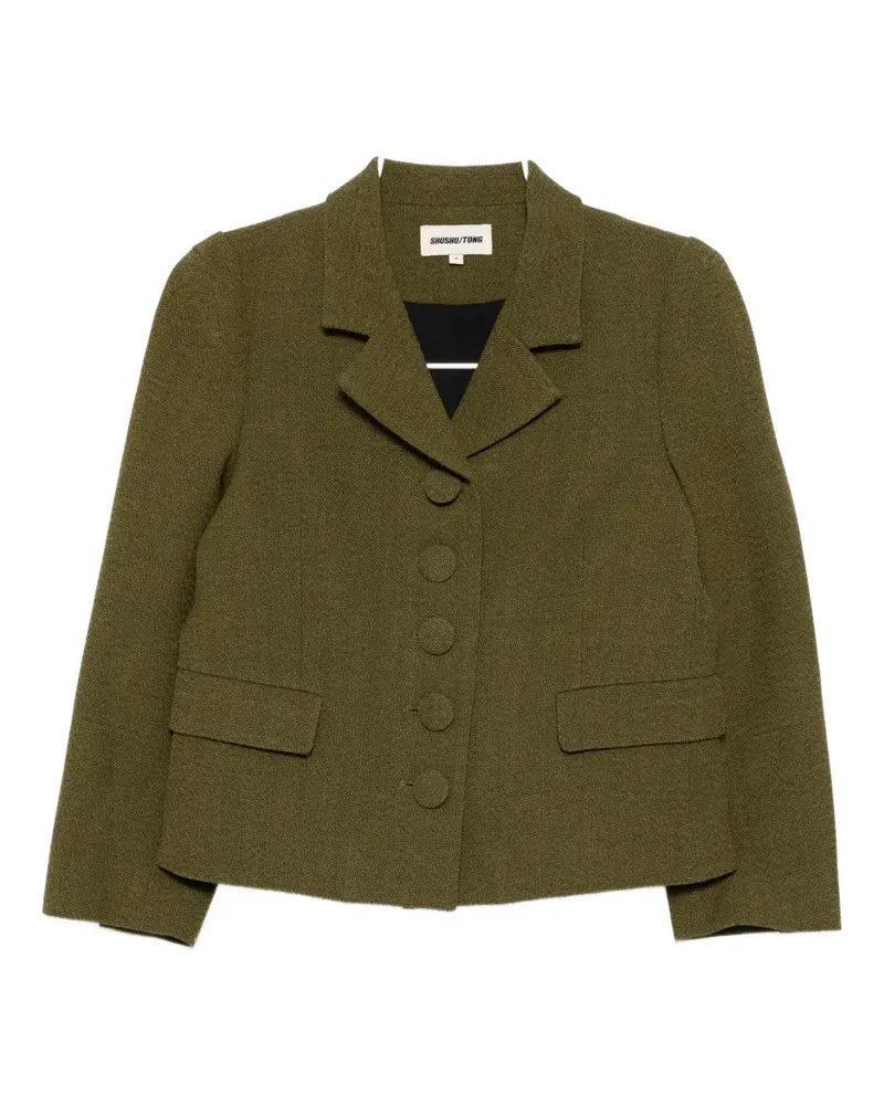 SHUSHU/TONG button-down lapel jacket - Grün Grün