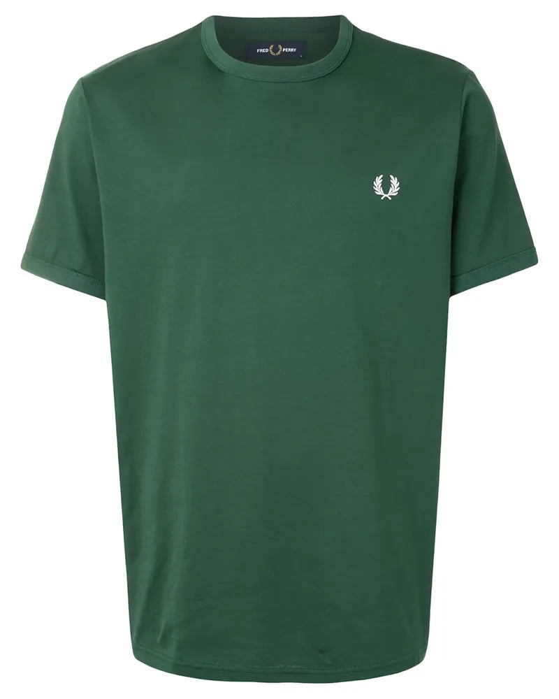 Fred Perry T-Shirt mit Logo-Stickerei - Grün Grün
