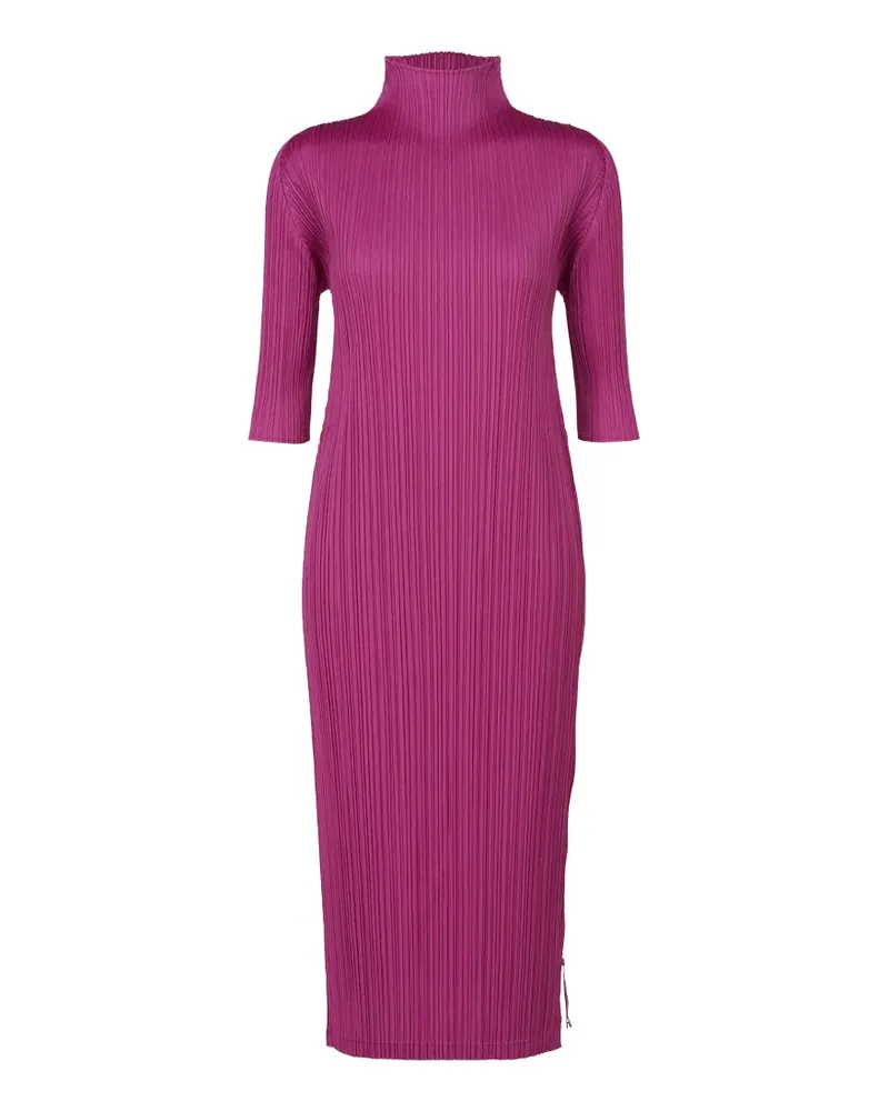 Issey Miyake pleated high-neck dress - Rosa Rosa