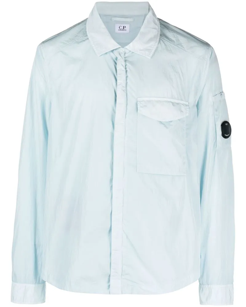 C.P. Company Chrome-R Hemdjacke mit Linsen-Detail - Blau Blau