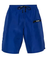 Balmain Surfer Badeshorts mit Logo-Print Blau