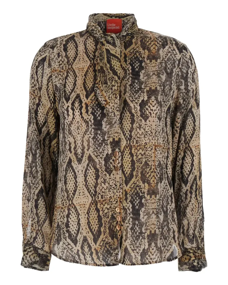 ..,merci Bluse mit Schlangen-Print - Nude Nude