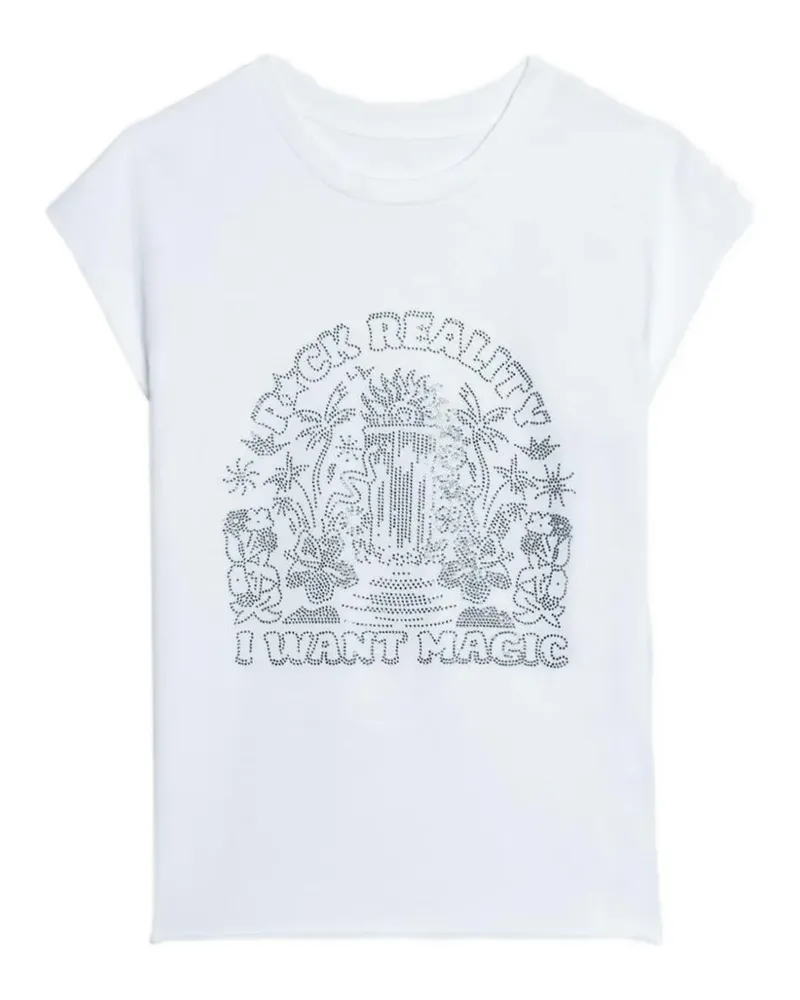Zadig & Voltaire Cloe T-Shirt mit rundem Ausschnitt - Weiß Weiß