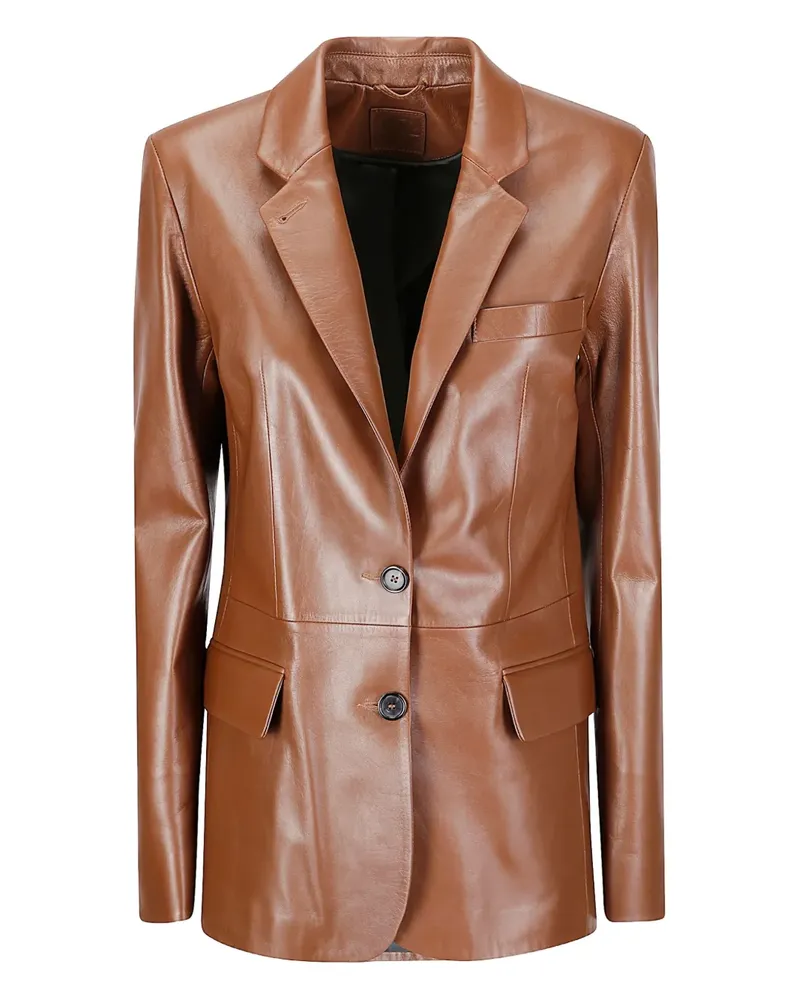 DESA Lederblazer mit Klappentasche - Braun Braun