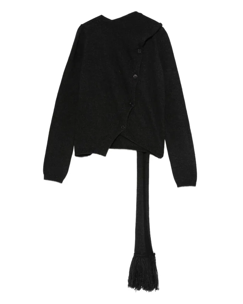 Semicouture Cardigan mit Schaldetail - Grau Grau