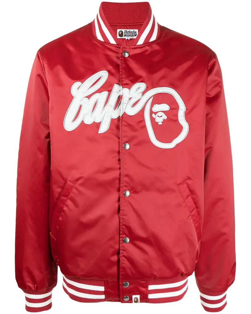 BAPE Bomberjacke mit Logo-Patch - Rot Rot