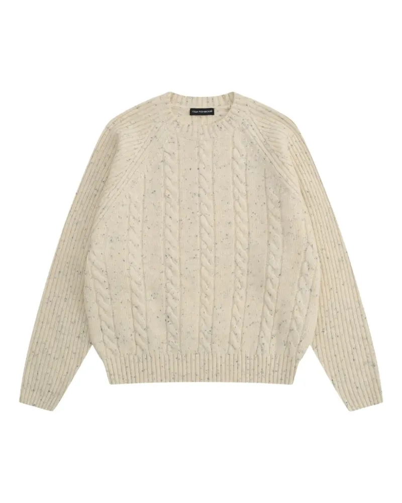 Gosha Rubchinskiy cable-knit flecked sweater - Nude Nude