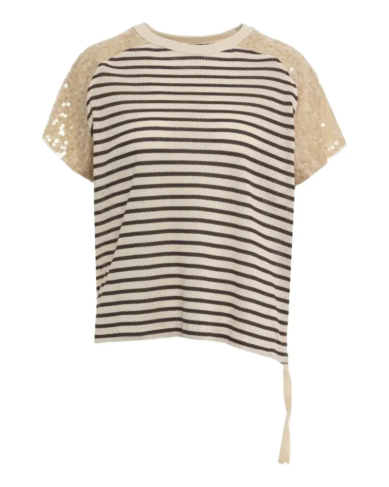 8PM striped T-shirt - Nude Nude