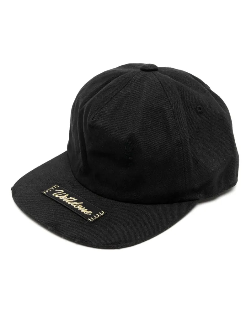WE 11 DONE Baseballkappe mit Logo-Patch - Schwarz Schwarz