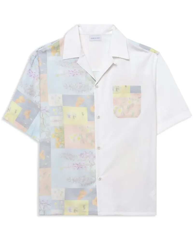John Elliott + Co Hemd mit Blumen-Print - Weiß Weiß