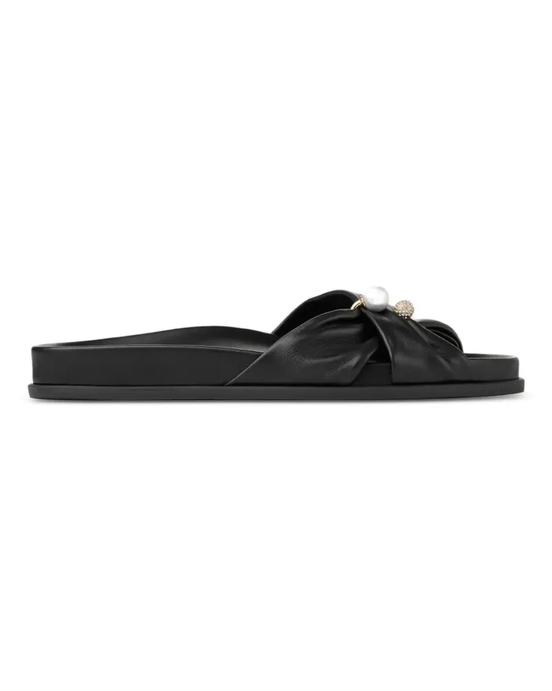 Jimmy Choo Rafi Sandalen mit Perlenverzierung - Schwarz Schwarz