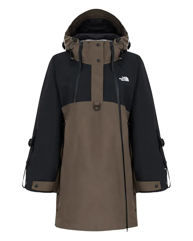 The North Face panelled-design hooded cape coat - Braun Braun