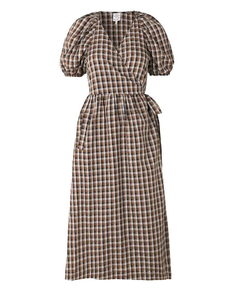 Baum und Pferdgarten Kleid mit Vichy-Karo - Braun Braun