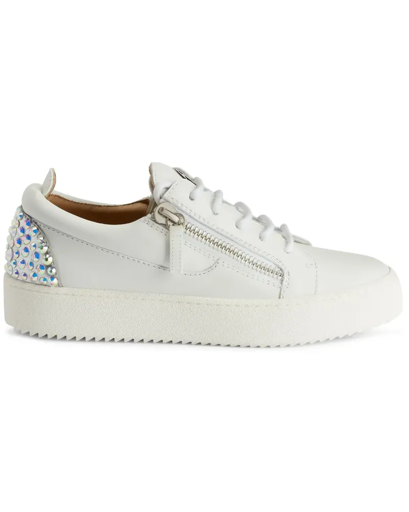 Giuseppe Zanotti Gail Sneakers mit Strass - Weiß Weiß